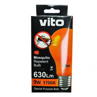 ΛΑΜΠΑ LED BASIS ΕΝΤΟΜΩΝ A60 E27 9W 630Lm 1700K WAVELENGTH 600Nm VITO ΛΑΜΠΑ LED BASIS ΕΝΤΟΜΩΝ A60 E27 9W 630Lm 1700K WAVELENGTH 600Nm VITO